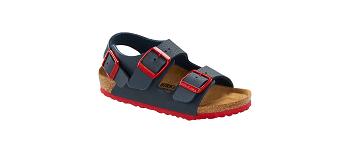 Milano Birkenstock Birko-flor Narrow Detske Modre Červené | SK 430NWY